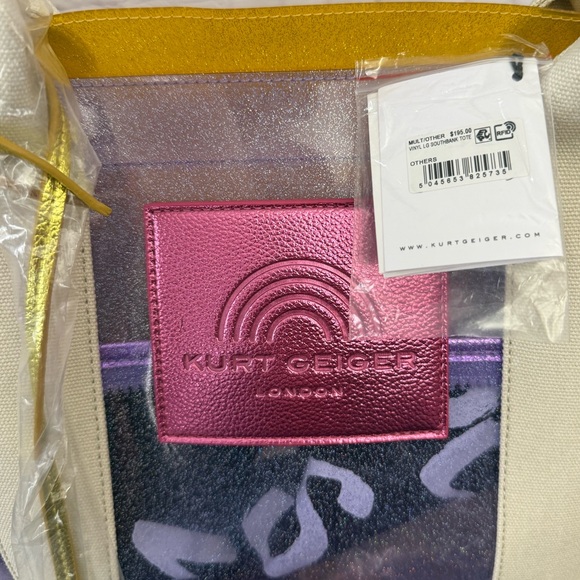 Kurt Geiger Translucent XXL Vinyl Tote w/ Dustbag 16x12x5in NWT SOLD OUT - Picture 4 of 14